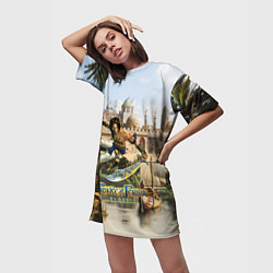 Футболка женская длинная Принц Персии классика, цвет: 3D-принт — фото 2