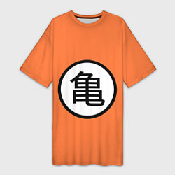 Женская длинная футболка Сон Гоку знак