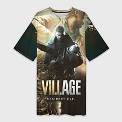 Женская длинная футболка Resident Evil Village
