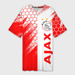 Женская длинная футболка FC AJAX AMSTERDAM ФК АЯКС