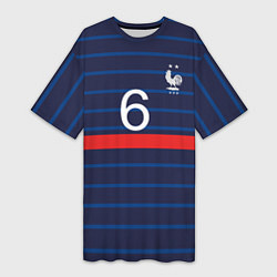 Женская длинная футболка Погба футболист Франция