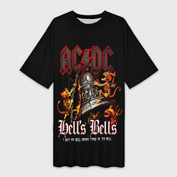 Женская длинная футболка ACDC Hells Bells