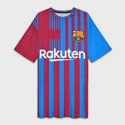 Женская длинная футболка Домашняя форма ФК «Барселона»