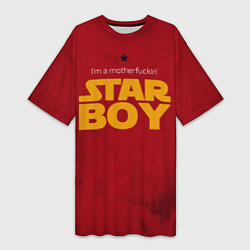 Женская длинная футболка The Weeknd - Star Boy
