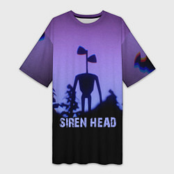 Женская длинная футболка СИРЕНОГОЛОВЫЙ ГЛИТЧ