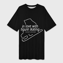 Женская длинная футболка In Love With Figure Skating