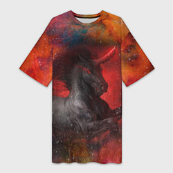 Женская длинная футболка Единорог Unicorn Z