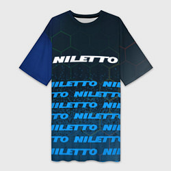 Женская длинная футболка Нилетто - Спрей Паттерн