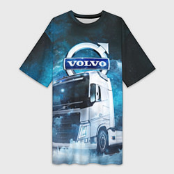 Женская длинная футболка Volvo truck