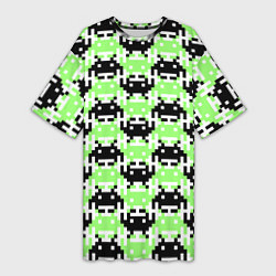Футболка женская длинная Space Invaders Old game Z, цвет: 3D-принт