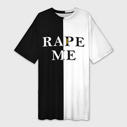 Женская длинная футболка Rape Me Kurt Cobain спина Z