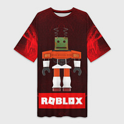 Футболка женская длинная ROBLOX РОБЛОКС Z, цвет: 3D-принт