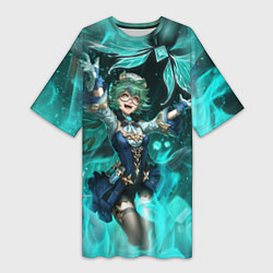 Женская длинная футболка Сахароза Genshin Impact Геншин Импакт Z