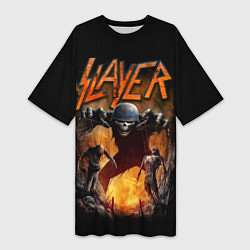 Женская длинная футболка Slayer