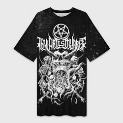 Футболка женская длинная Thy Art Is Murder, цвет: 3D-принт