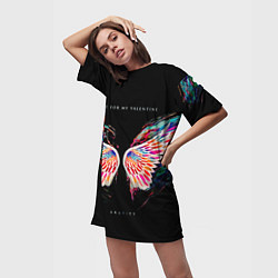 Футболка женская длинная Gravity - Bullet For My Valentine, цвет: 3D-принт — фото 2