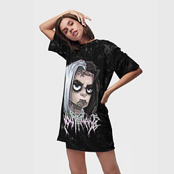 Футболка женская длинная GHOSTEMANE ART, цвет: 3D-принт — фото 2