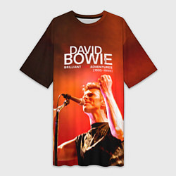 Футболка женская длинная Brilliant Live Adventures - David Bowie, цвет: 3D-принт