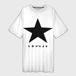 Футболка женская длинная Blackstar - David Bowie, цвет: 3D-принт
