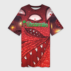 Женская длинная футболка Terraria Wall of Flesh