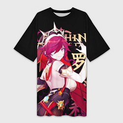 Футболка женская длинная Розария Genshin Impact, цвет: 3D-принт