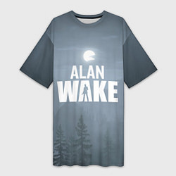Женская длинная футболка Алан Уэйк: Полнолуние