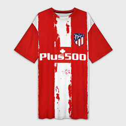 Футболка женская длинная Гризман форма Атлетико Мадрид, цвет: 3D-принт