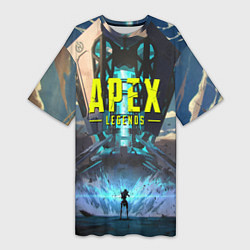 Женская длинная футболка APEX Legends boom