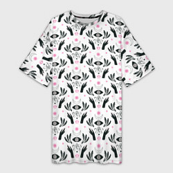 Женская длинная футболка Patern Halloween 3