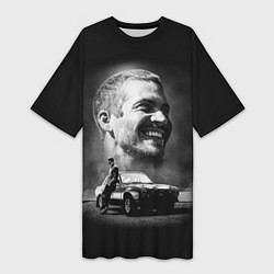 Женская длинная футболка Paul Walker