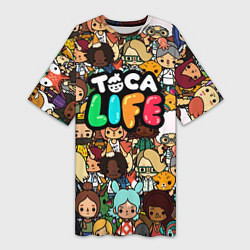 Женская длинная футболка Toca Life: Persons