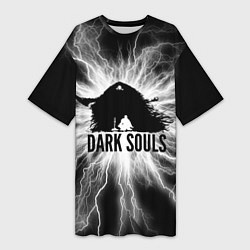 Женская длинная футболка Dark souls remastered,