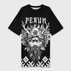 Женская длинная футболка Славянский бог Перун