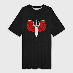 Женская длинная футболка Темные ангелы до Ереси цвет легиона
