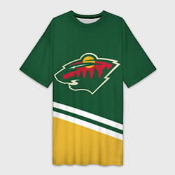 Женская длинная футболка Minnesota Wild NHL