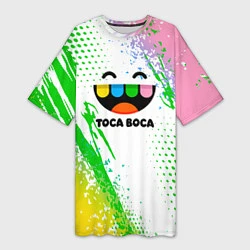 Женская длинная футболка Toca Boca: Улыбашка
