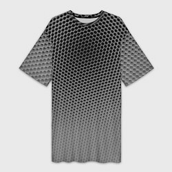 Женская длинная футболка Шестиугольная сетка