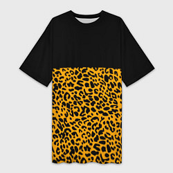 Женская длинная футболка СТИЛЬ ЛЕОПАРДА