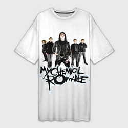 Женская длинная футболка Участники группы My Chemical Romance