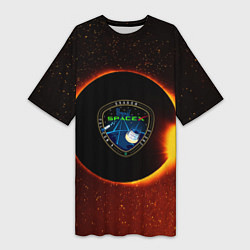 Женская длинная футболка SPACE X сингулярность