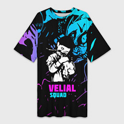 Футболка женская длинная Velial Squad neon, цвет: 3D-принт