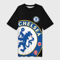 Женская длинная футболка ЧЕЛСИ CHELSEA BIG LOGO