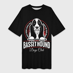 Женская длинная футболка Бассет-Хаунд Basset Hound