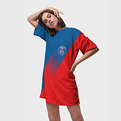 Футболка женская длинная PSG GRADIENT SPORT UNIFORM, цвет: 3D-принт — фото 2