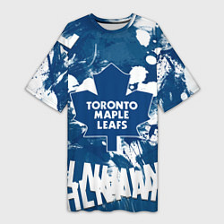 Женская длинная футболка Торонто Мейпл Лифс, Toronto Maple Leafs