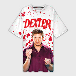 Футболка женская длинная Декстер Dexter, цвет: 3D-принт