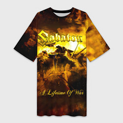 Женская длинная футболка A Lifetime of War - Sabaton