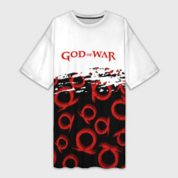 Футболка женская длинная God of War Logo Pattern, цвет: 3D-принт
