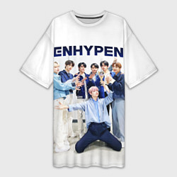 Женская длинная футболка ENHYPEN Хисын, Джейк, Джей, Сонхун, Сону, Чонвон,