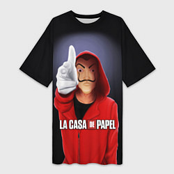 Женская длинная футболка LA CASA DE PAPEL BELLA CIAO - БУМАЖНЫЙ ДОМ